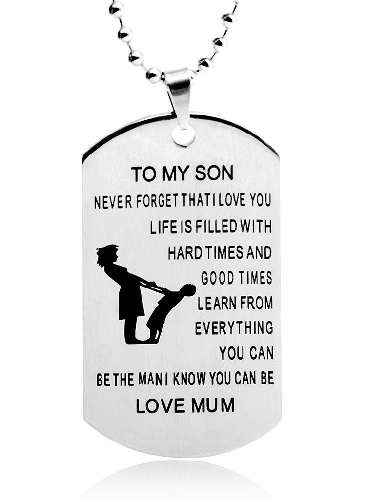 Mum To Daughter Dog Tags For Daughter Necklaces Military Stainless Chains RB204#