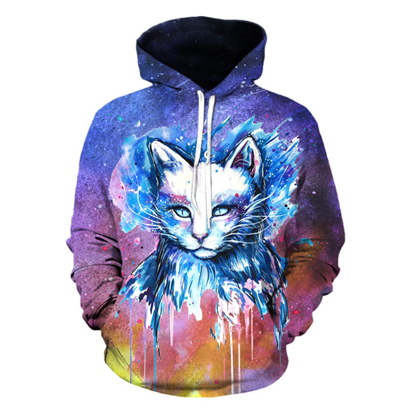 3D Print Cat Pullover Hoodie Sweatshirt GK0130#