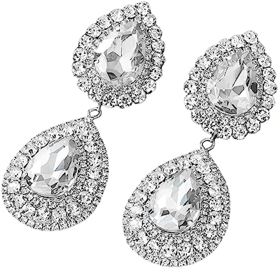MEACHEAL Jewelry Womens Girls Fashion Rhinestone Crystal Earrings For Party, Wedding, Graduation Ceremony M05#