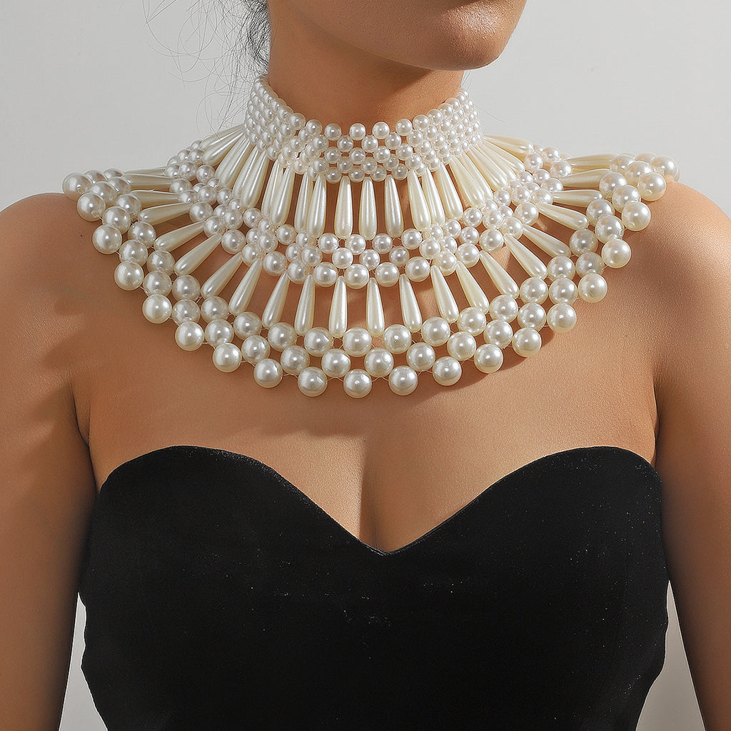 Accessories Summer Pearl Neck Chain Shoulder Chain Dress Shoulder Pad Bra Chain Tassel Multilayer Beaded Body Chain