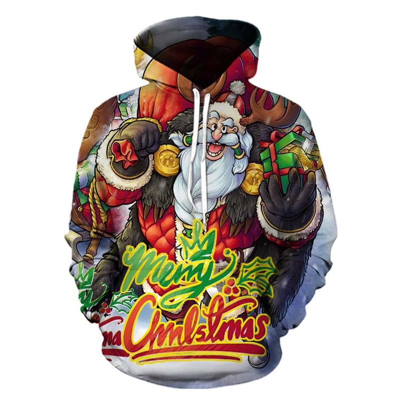 3D Print Pullover Hoodie Christmas Sweatshirt GK0241#